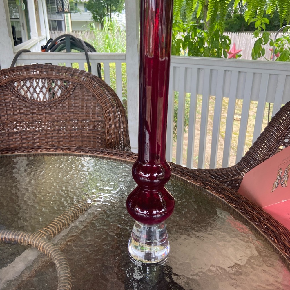 Marquis by Waterford dark red Merengue vase